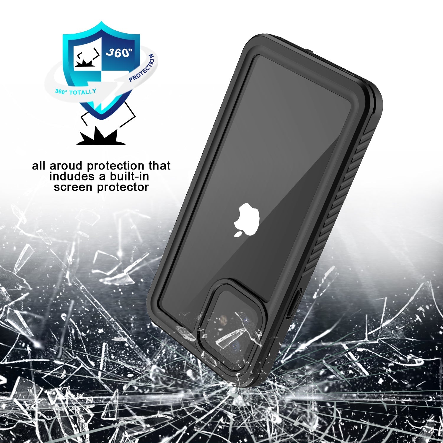 TPU+PET+PC material snowproof, waterproof, dustproof, and shockproof phone case(iPhone 12/12 mini/12 Pro/12 Pro Max)