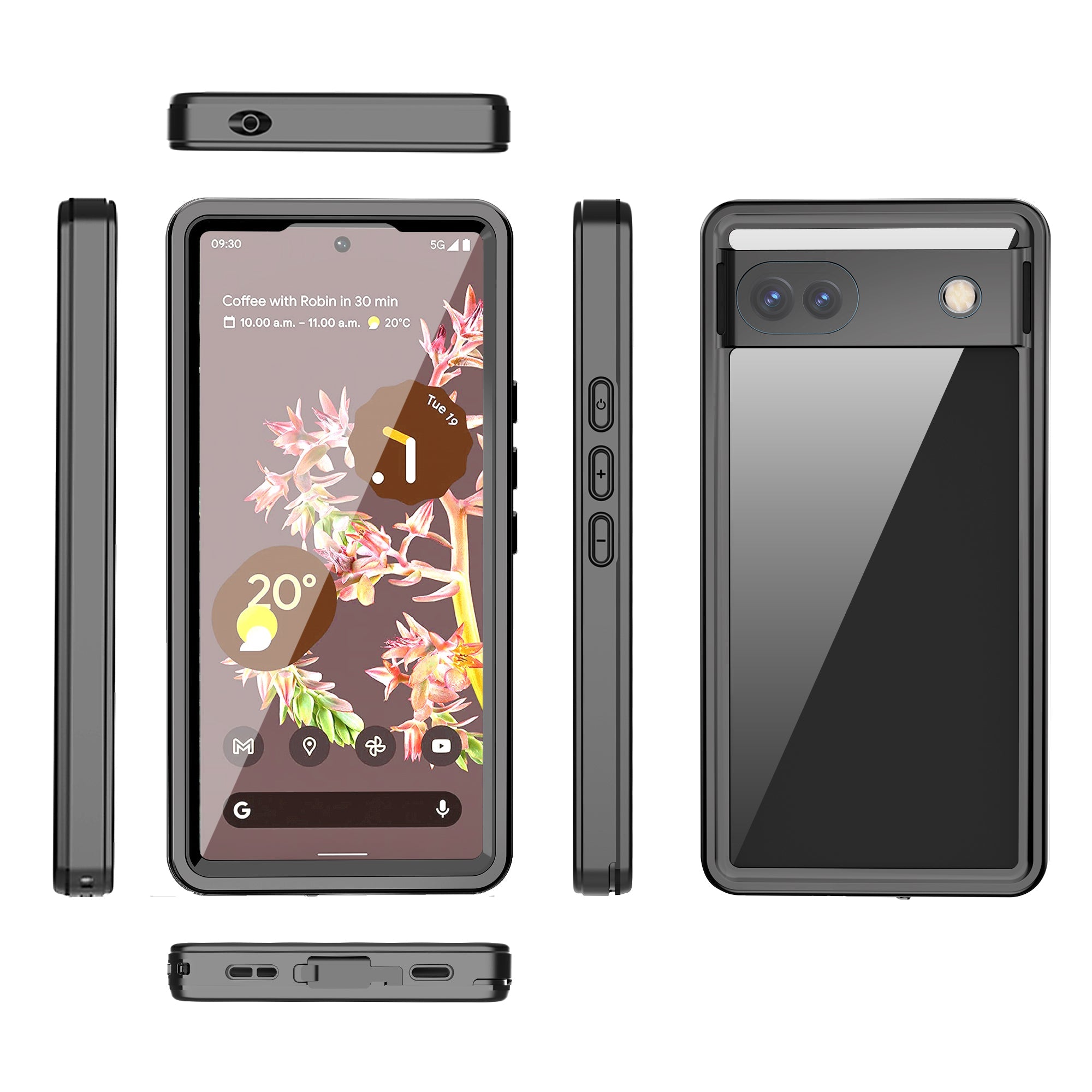TPU+PET+PC material snowproof, waterproof, dustproof, and shockproof phone case(Pixel 6A/8A/9/9Pro/9Pro XL/10/10Pro/10Pro XL)