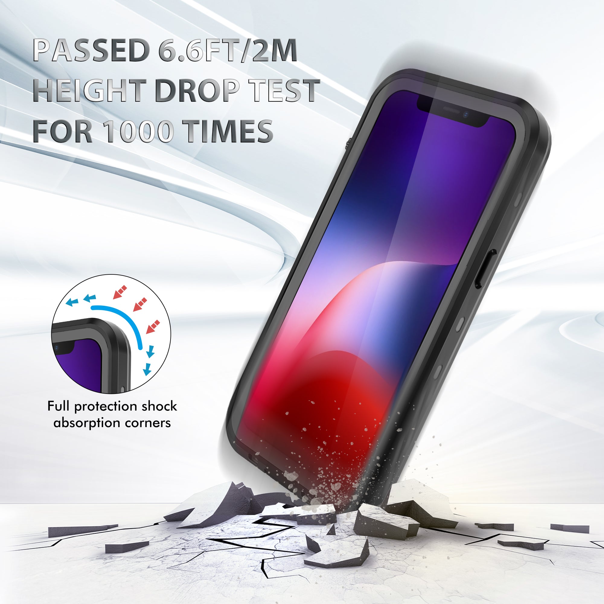 TPU+PC material snowproof, waterproof, dustproof, and shockproof phone case(iPhone 13/13 mini/13 Pro/13 Pro Max)