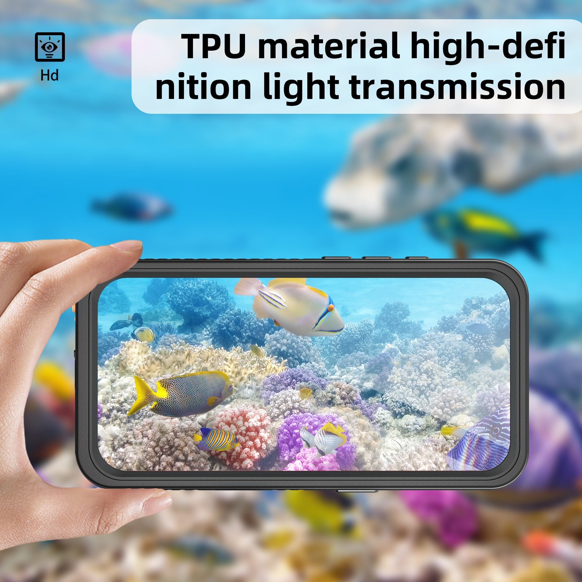 TPU+PET+PC material snowproof, waterproof, dustproof, and shockproof phone case(iPhone 16/16 Plus/16 Pro/16 Pro Max)