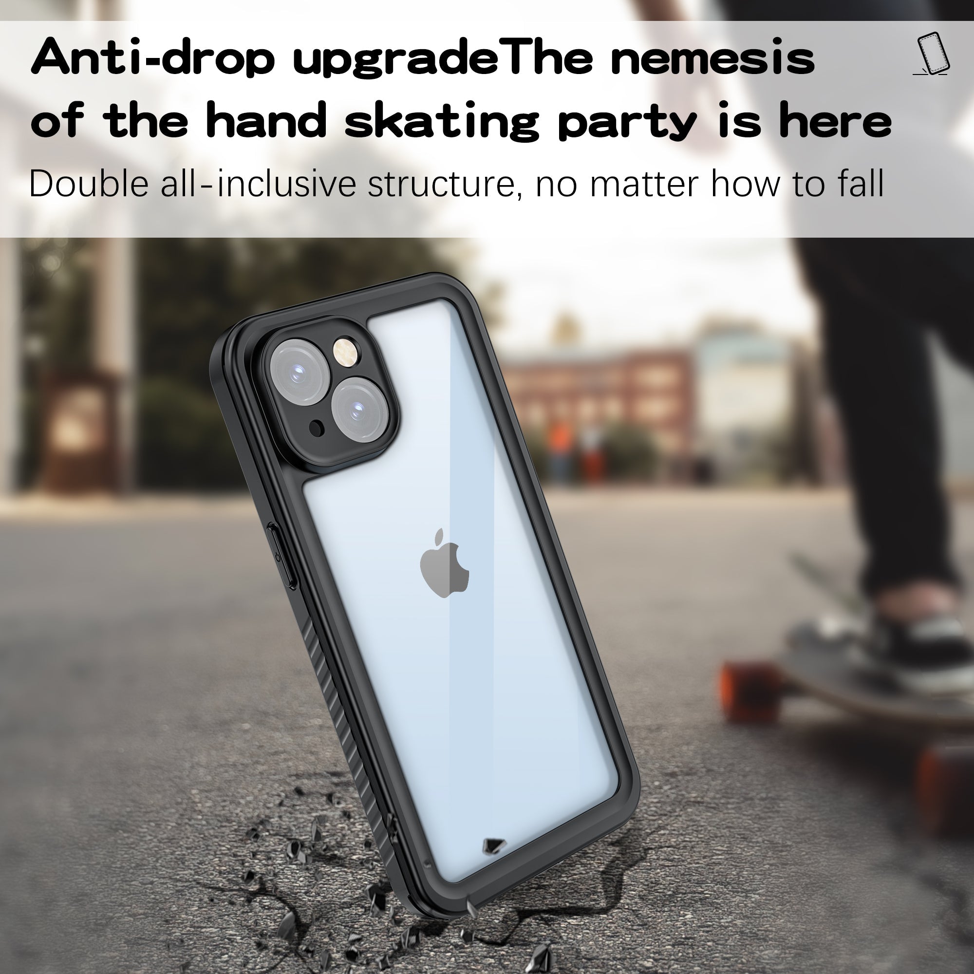 TPU+PET+PC material snowproof, waterproof, dustproof, and shockproof phone case(iPhone 15/15 Plus/15 Pro/15 Pro Max)