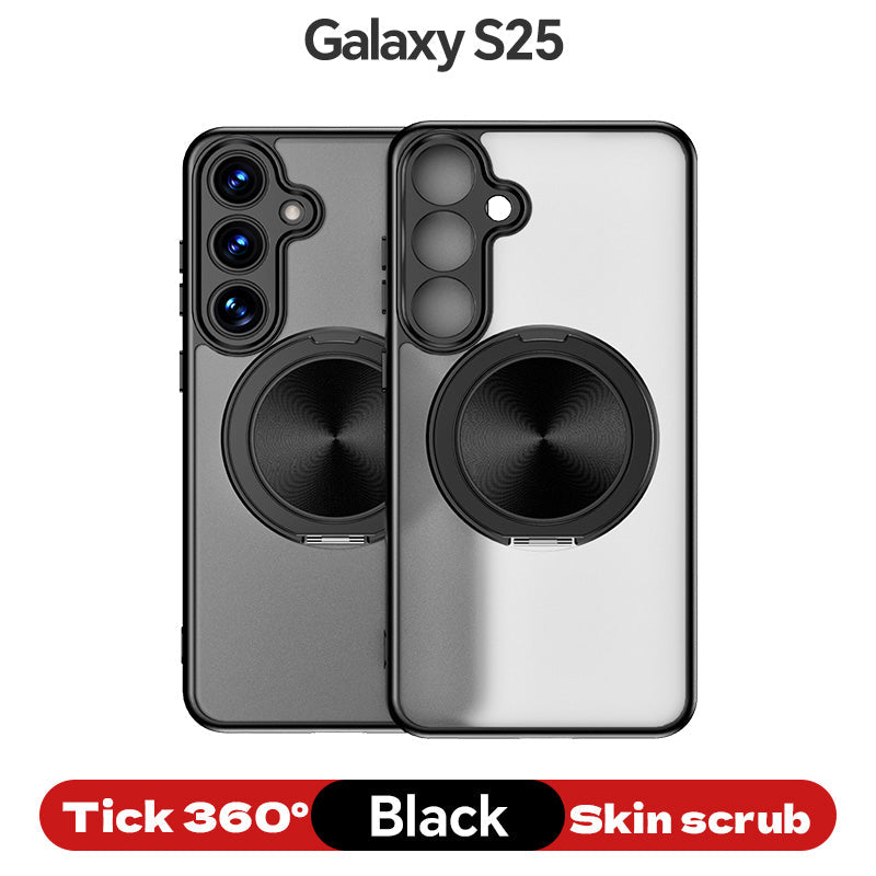 Magnetic TPU+PC Protective Case with 360° Rotating Stand (Samsung Galaxy S25/S25 PLUS/S25 Edge 5G/S25 Ultra)