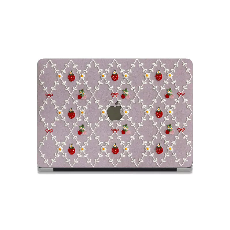 MacBook Case Purple Mood Delicate Stitch Detailing