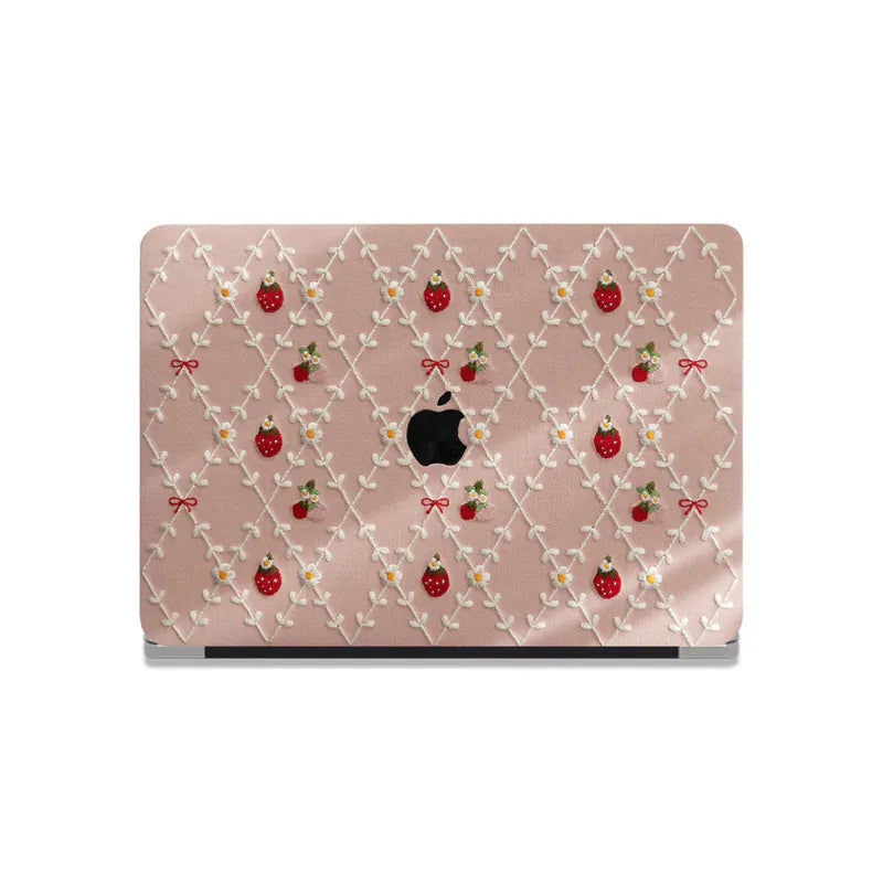 MacBook Case Pink Mood Delicate Stitch Detailing