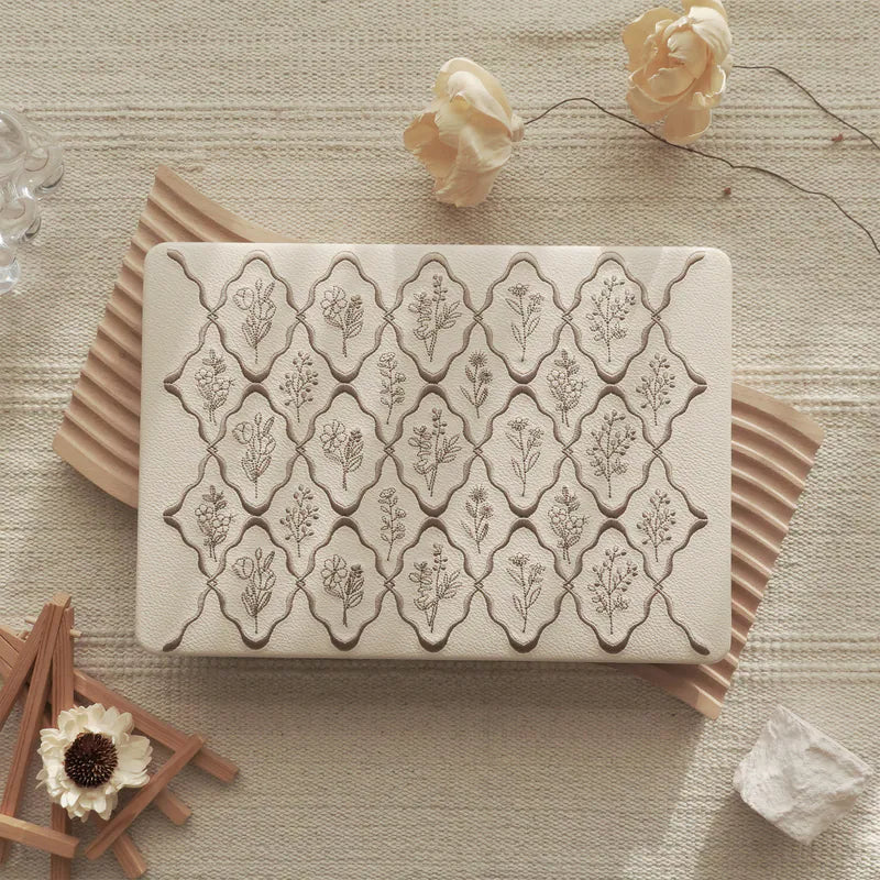 MacBook Case Embossed Flora Dark Brown