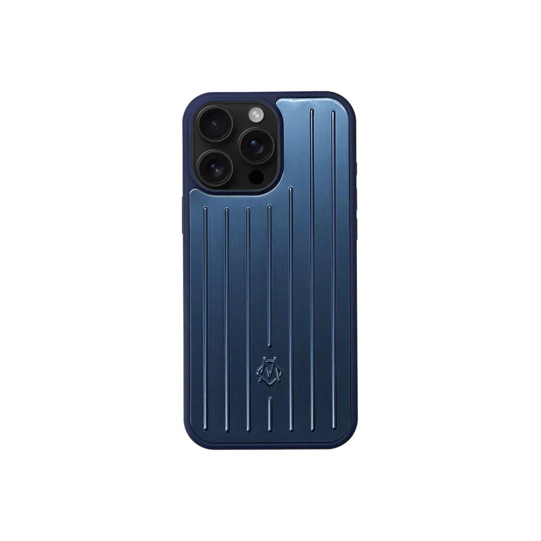 RIMOWA Blue iPhone Case(iPhone 13/14/14 Pro/14 Pro Max/15/15 Pro/15 Pro Max/16/16 Pro/16 Pro Max)