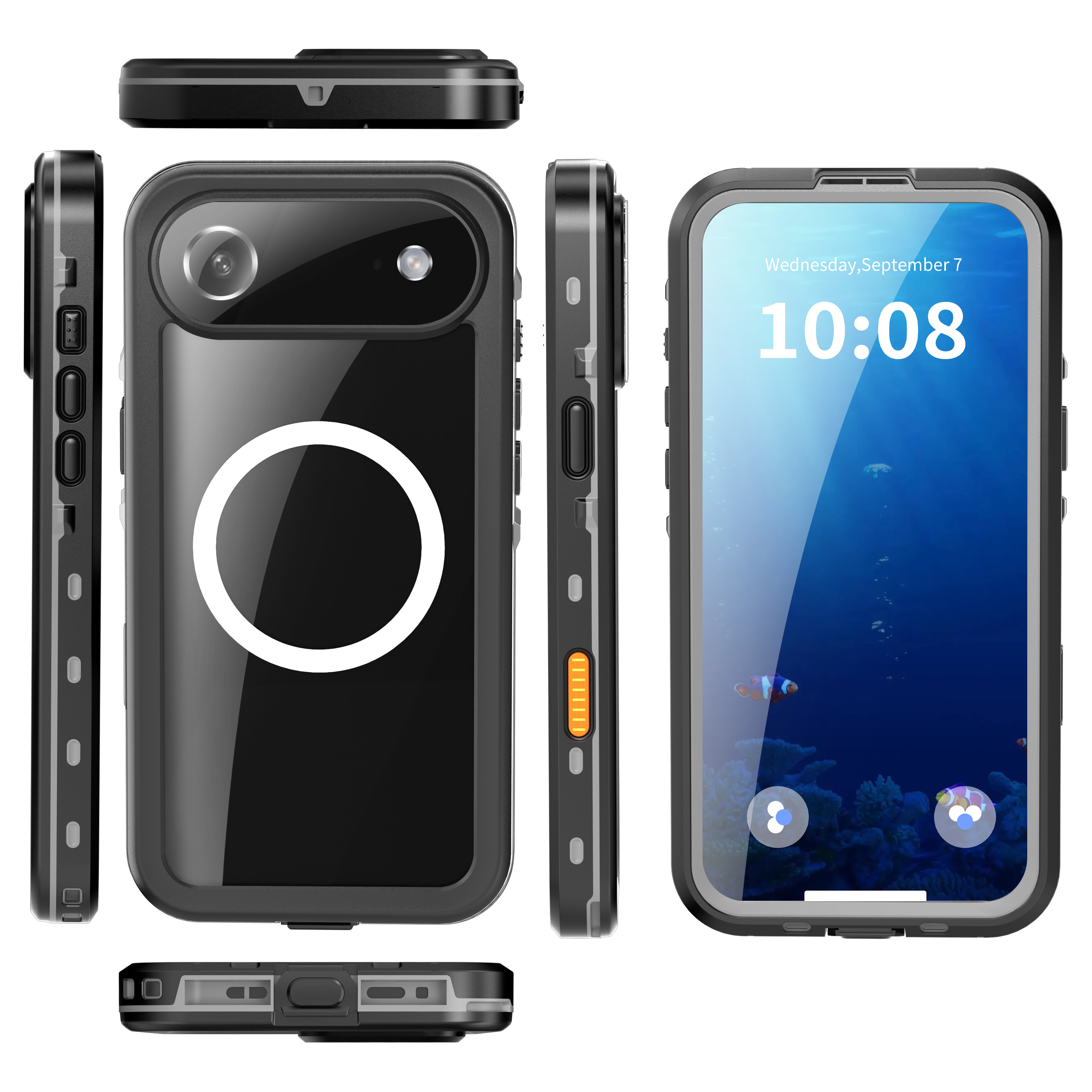TPU+PC material snowproof, waterproof, dustproof, and shockproof phone case(iPhone 17/17 Plus/17 Pro/17 Pro Max)